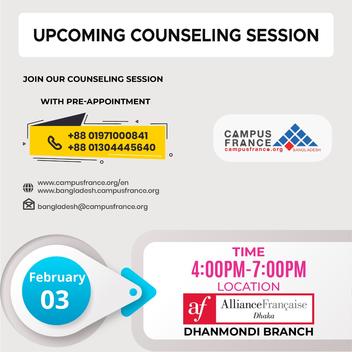 3rd February 2020 counseling schedule