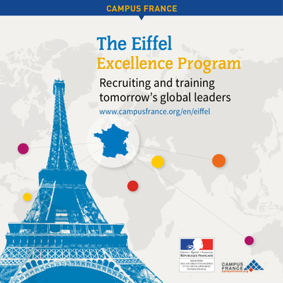 Eiffel scholarship program of excellence : Call for applications is open until January 9th 2020