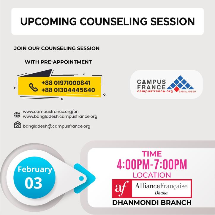 3rd February 2020 counseling schedule