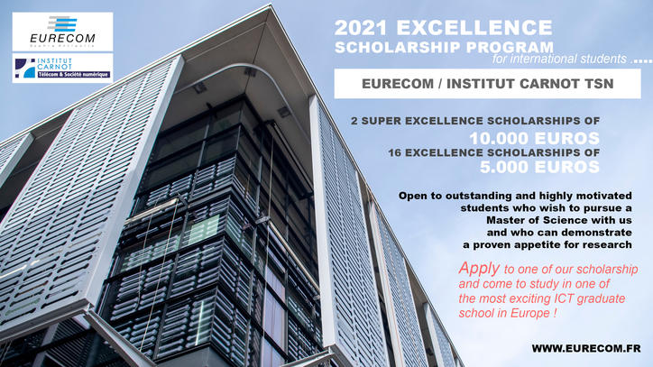 EURECOM 2021 Excellence Scholarships